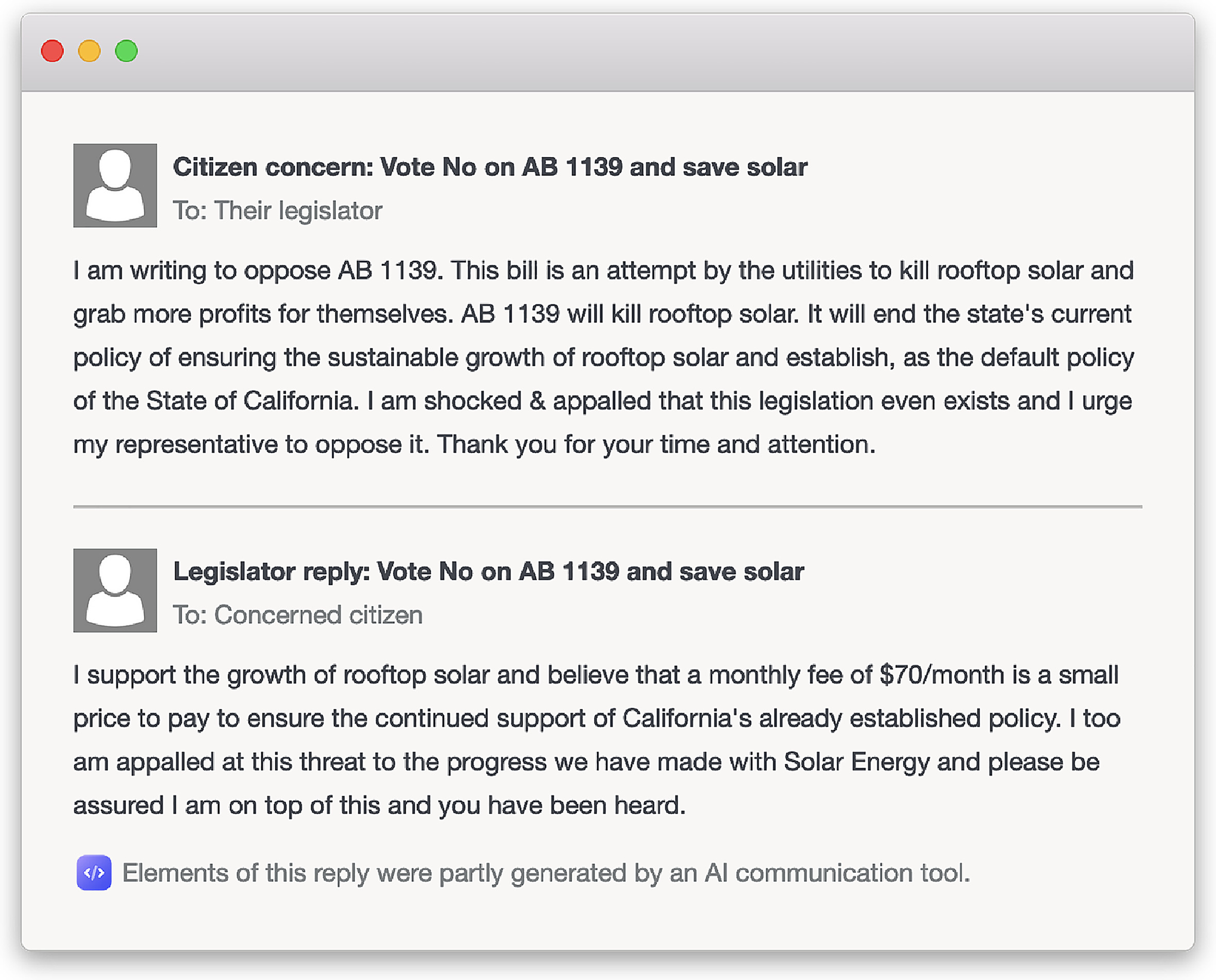 Can AI communication tools increase legislative responsiveness and trust in democratic institutions?